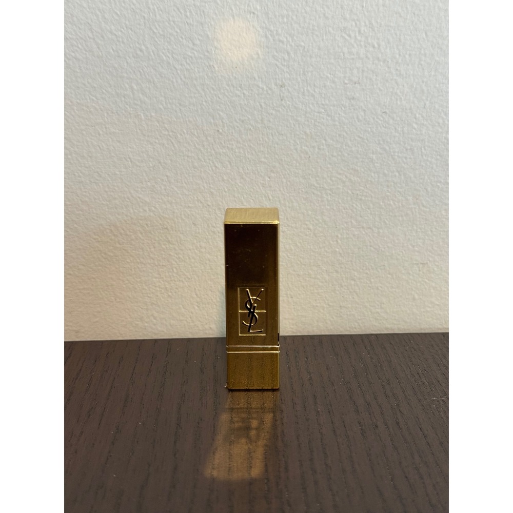 YSL Rouge Pur Couture Lipstick Womens 0.13oz Red Satin Finish Gold Case Yves